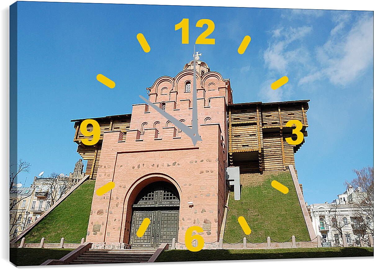 Часы картина - Храм в Киеве
