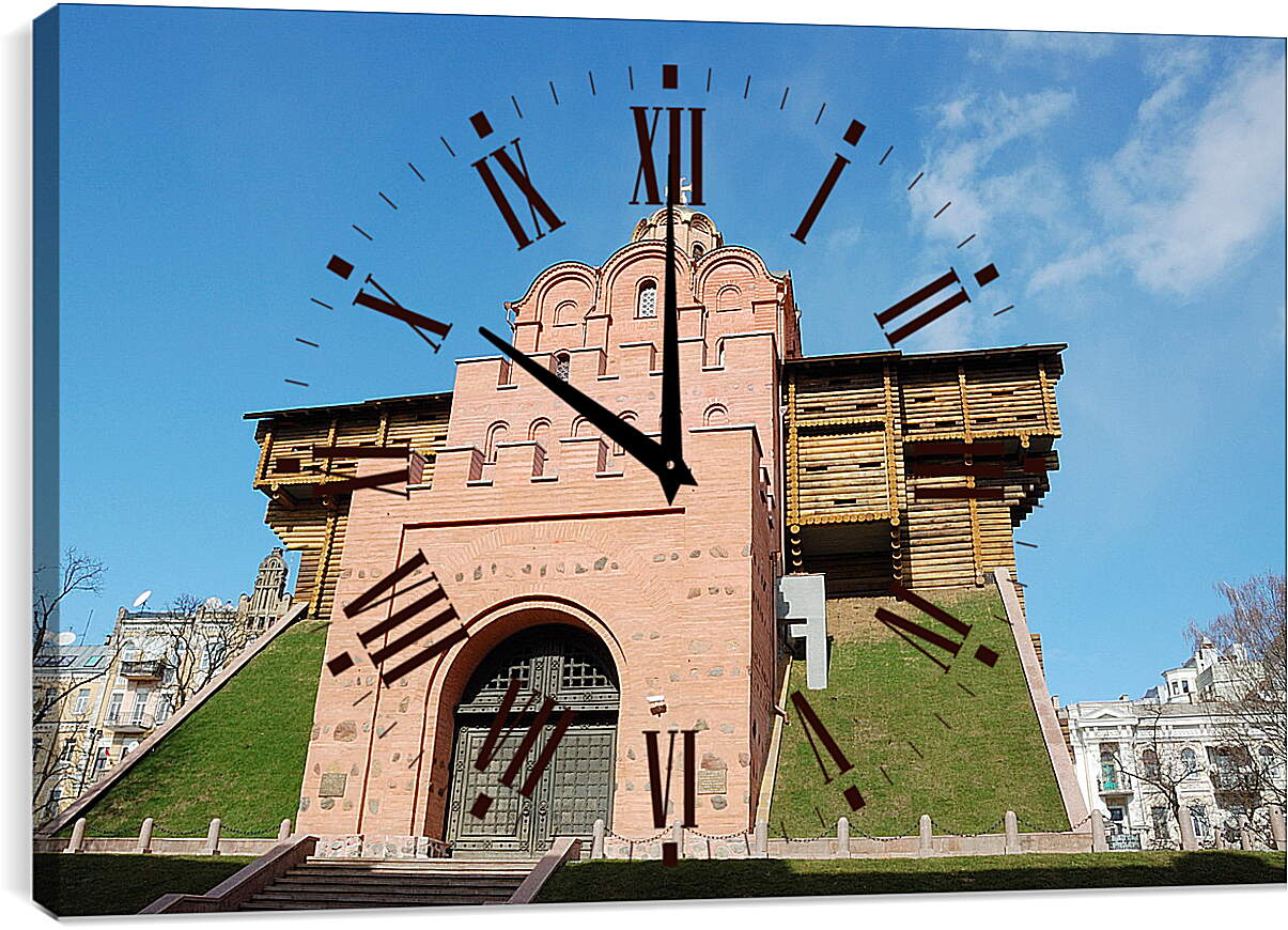 Часы картина - Храм в Киеве
