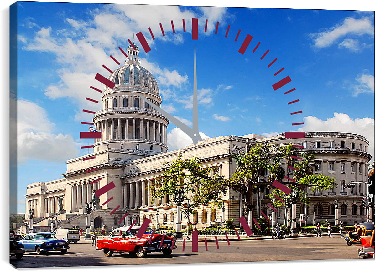 Часы картина - Остров свободы Куба
