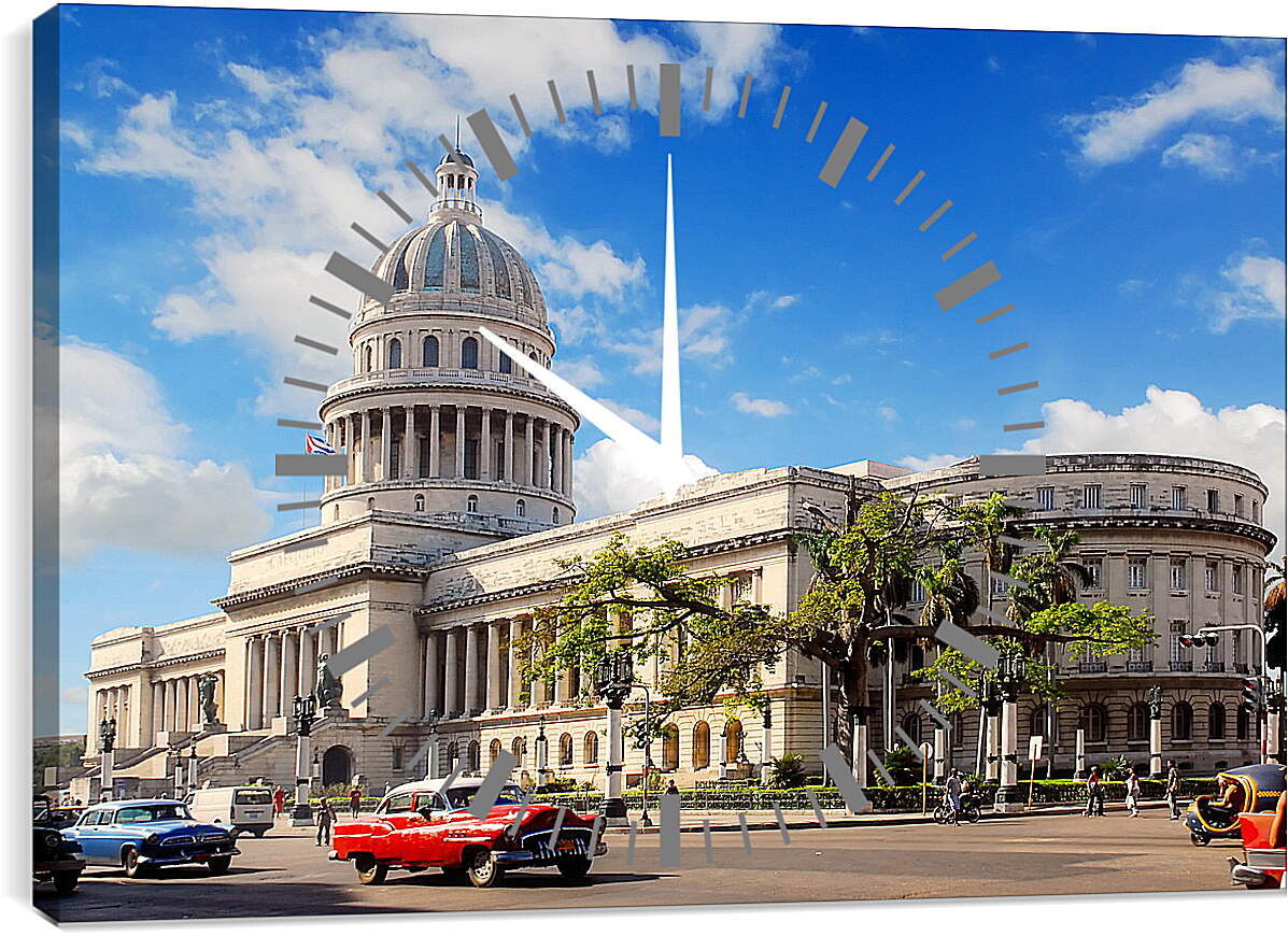 Часы картина - Остров свободы Куба
