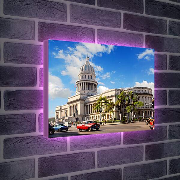 Лайтбокс световая панель - Остров свободы Куба
