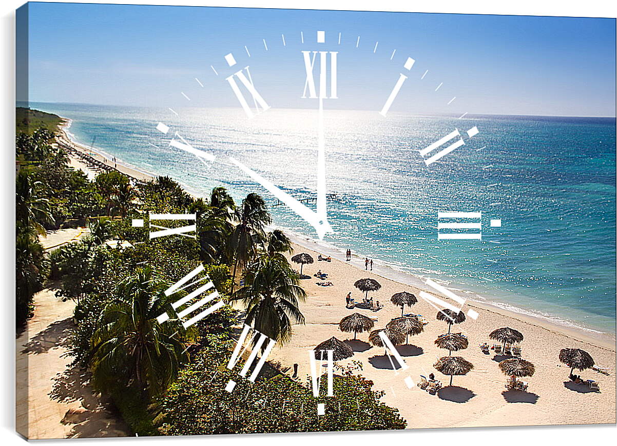 Часы картина - Кубинское побережье
