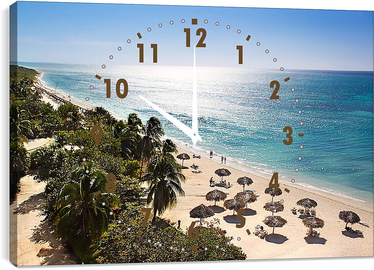 Часы картина - Кубинское побережье
