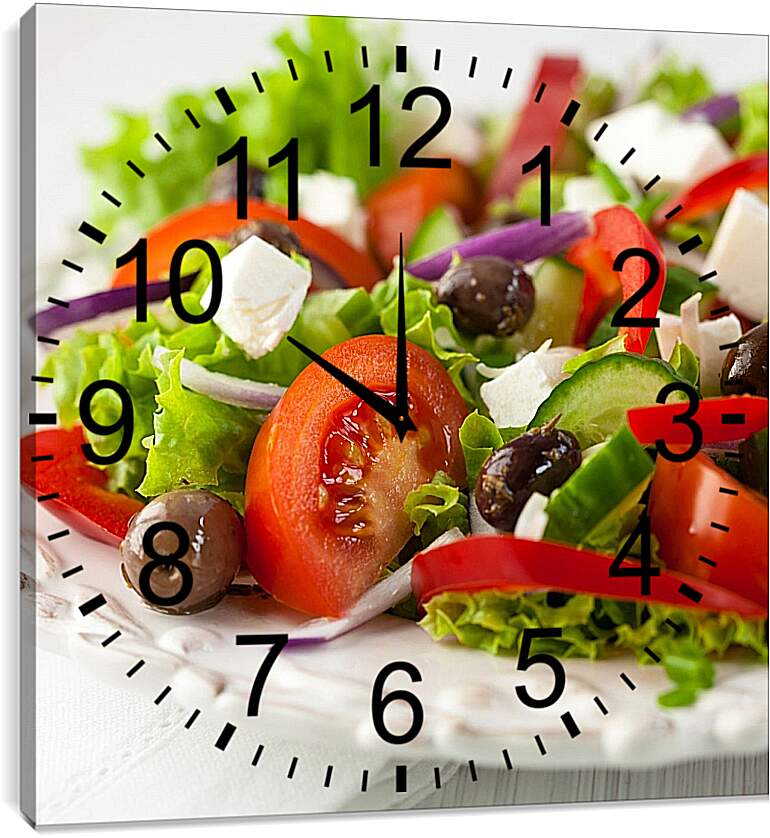 Часы картина - Овощной салат