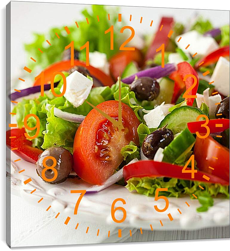 Часы картина - Овощной салат