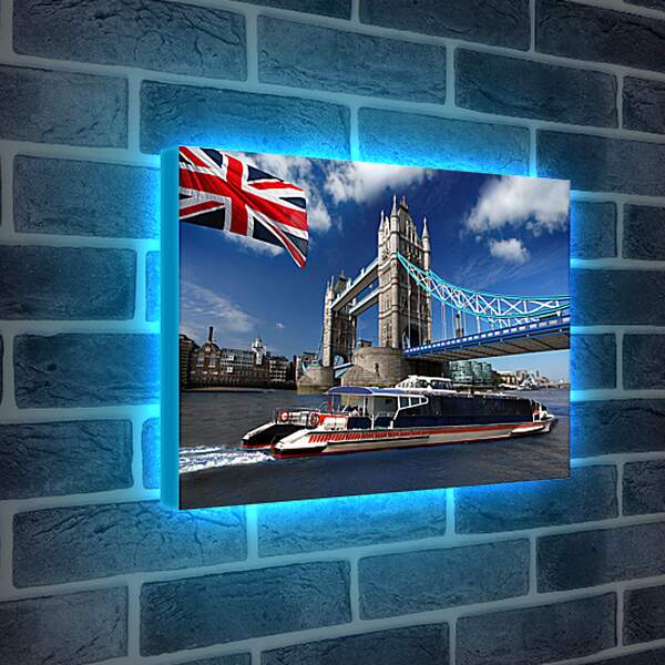 Лайтбокс световая панель - Лондон. Флаг Британии.