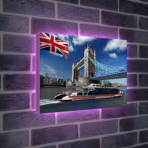 Лайтбокс световая панель - Лондон. Флаг Британии.