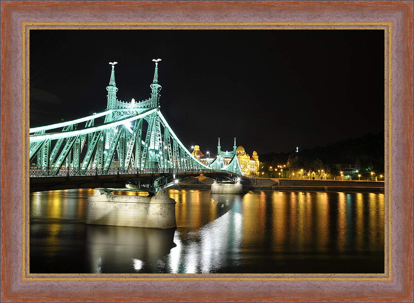 Картина в раме - Ночь, мост, Будапешт
