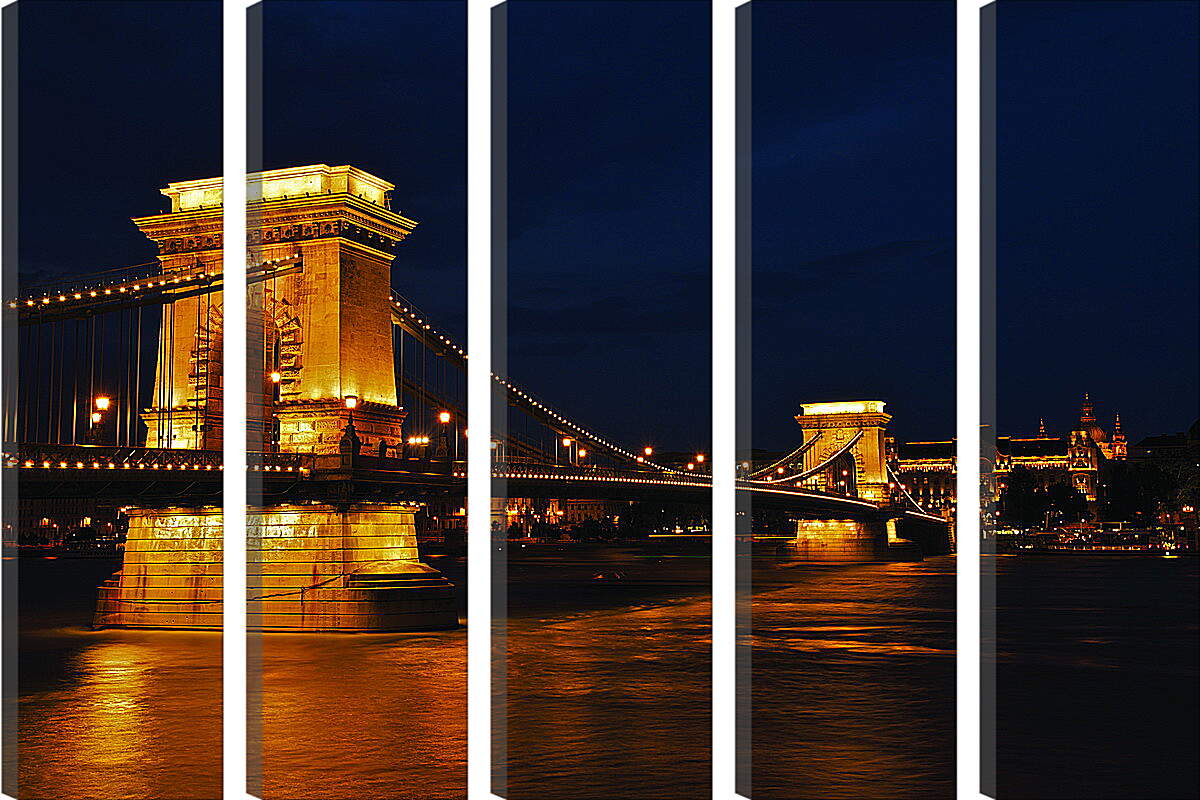 Модульная картина - Ночной Будапешт