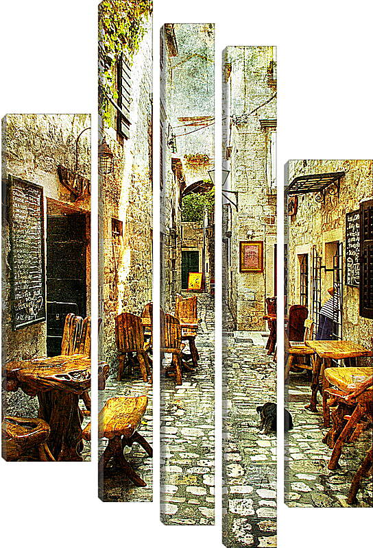 Модульная картина - Старые улицы Греции