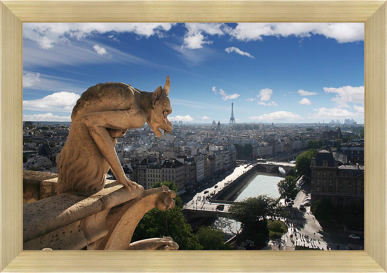 Картина в раме - Гаргулья Париж
