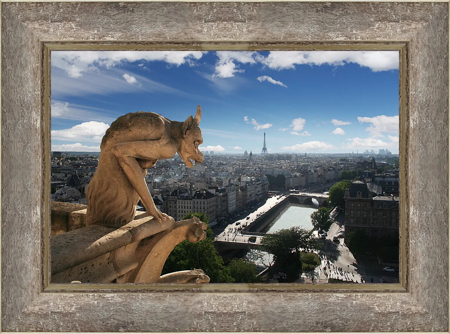 Картина в раме - Гаргулья Париж
