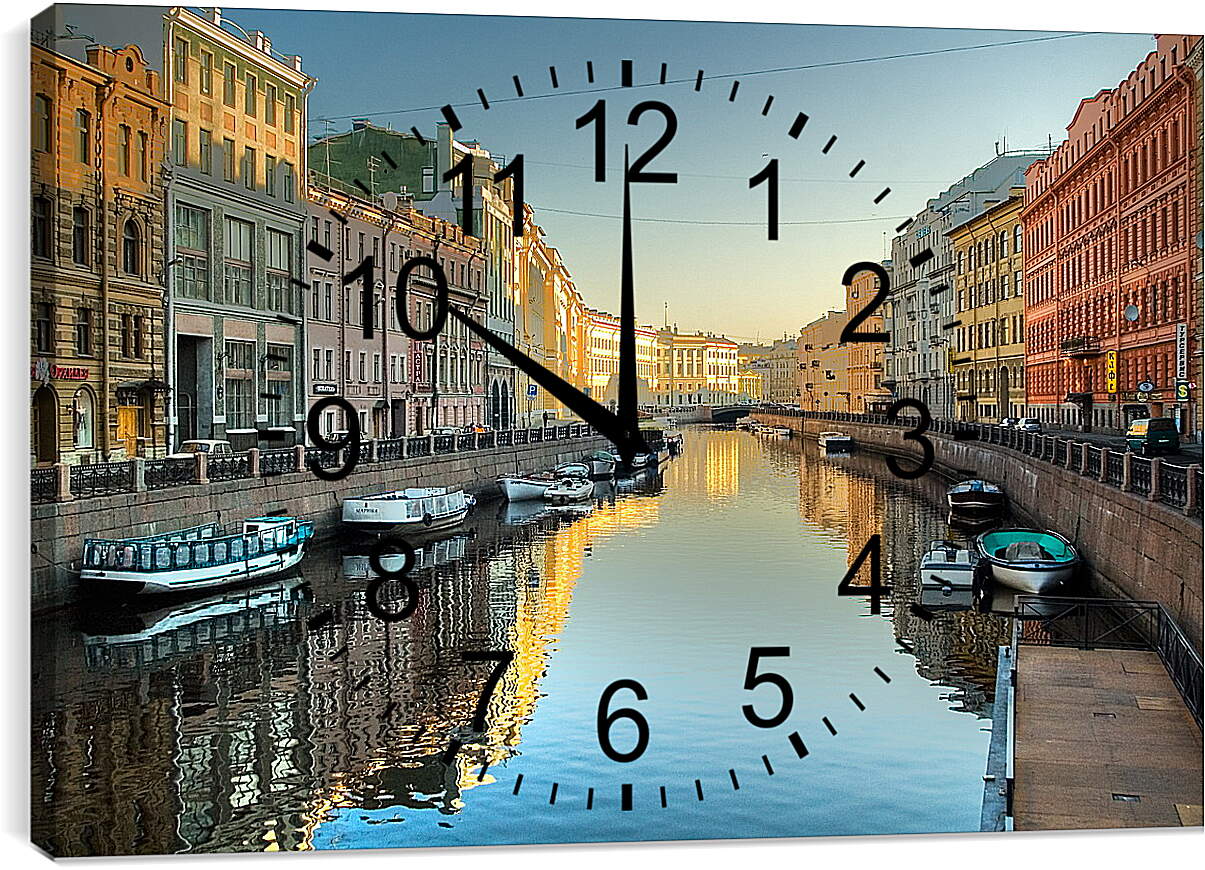 Часы картина - Канал в Санкт-Петербурге
