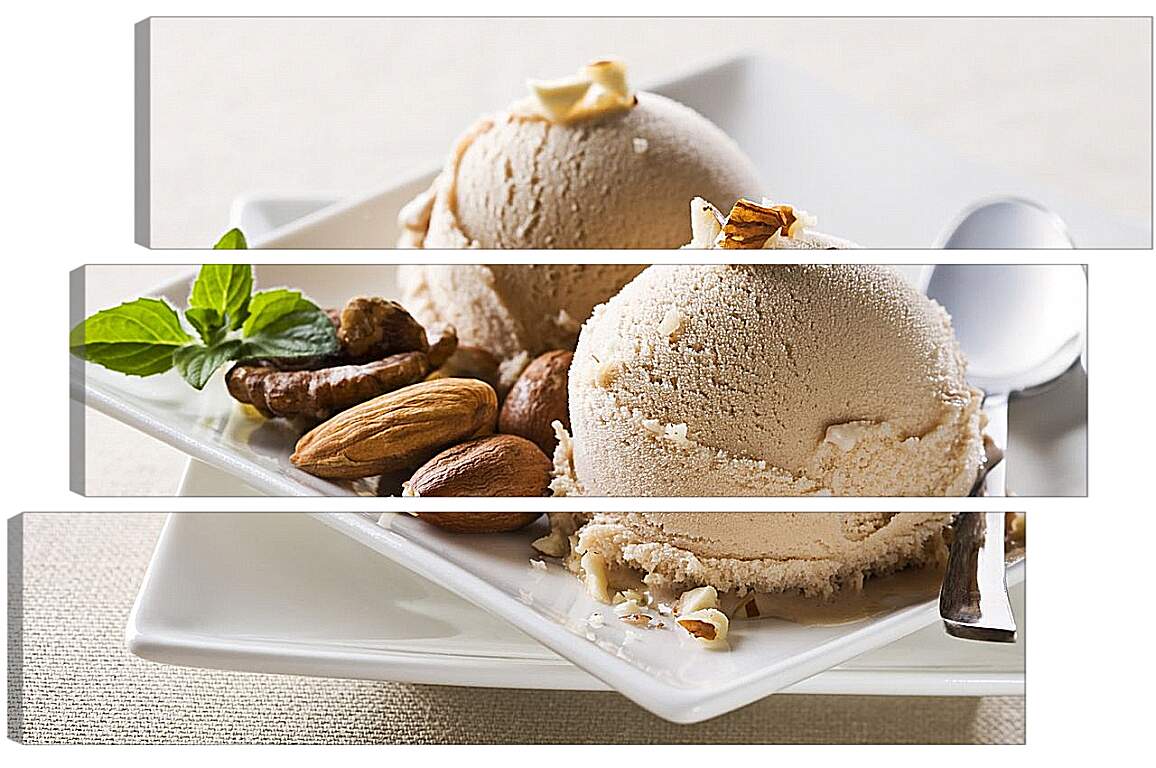 Модульная картина - Мороженое с орехами