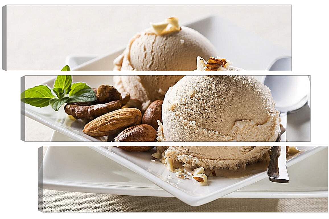 Модульная картина - Мороженое с орехами