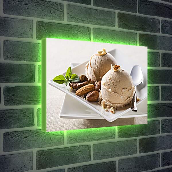 Лайтбокс световая панель - Мороженое с орехами