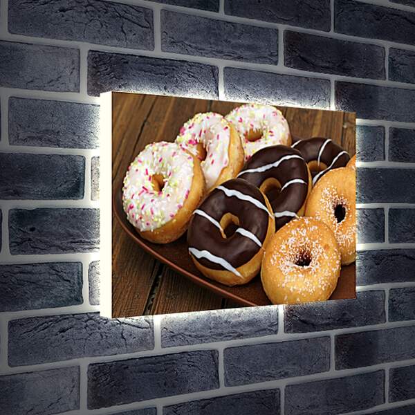 Лайтбокс световая панель - Пончики