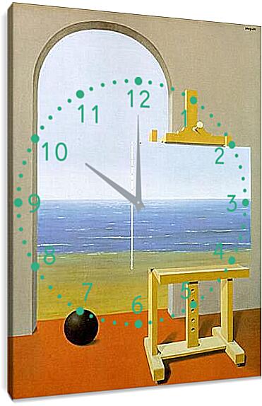 Часы картина - The human condition. (Условия человеческого состояния) Рене Магритт