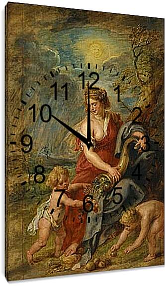 Часы картина - Abundance. Питер Пауль Рубенс