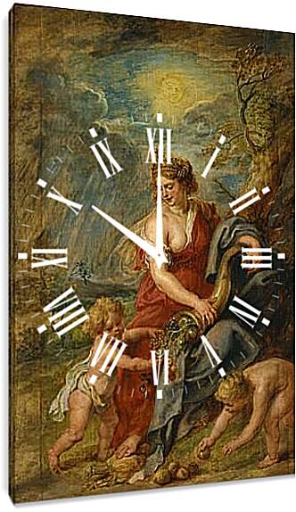 Часы картина - Abundance. Питер Пауль Рубенс