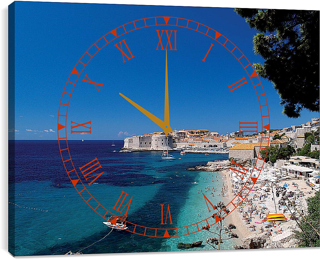 Часы картина - Побережье Хорватии
