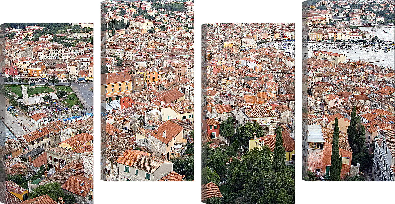 Модульная картина - Крыши, город Ровинь, Хорватия

