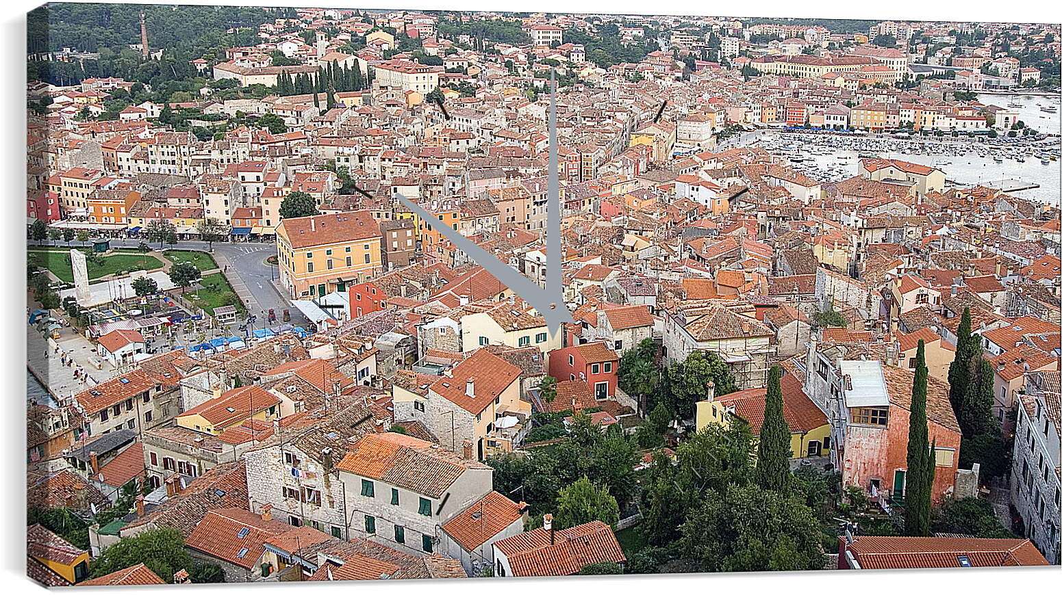 Часы картина - Крыши, город Ровинь, Хорватия

