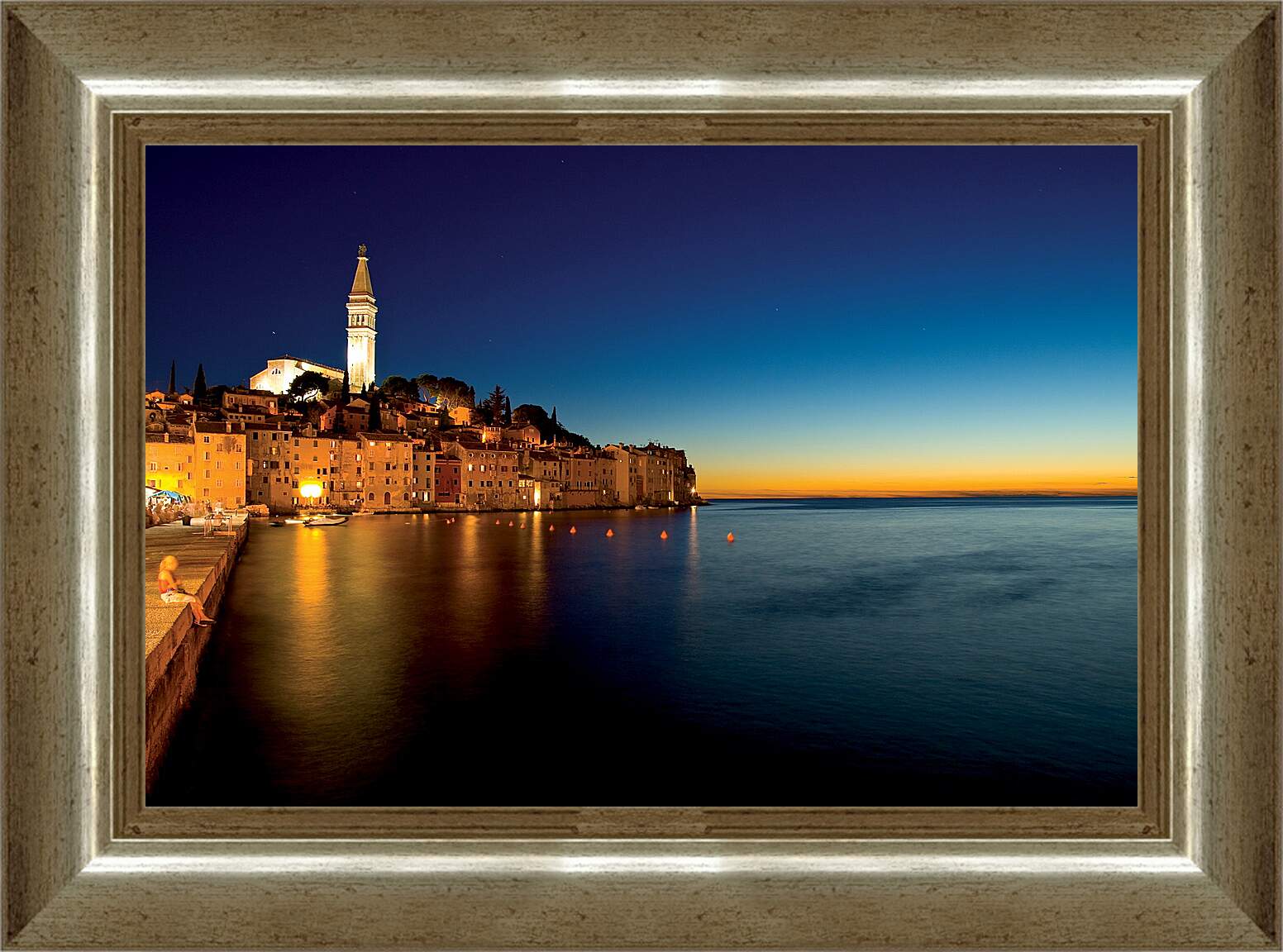 Картина в раме - Хорватия после заката
