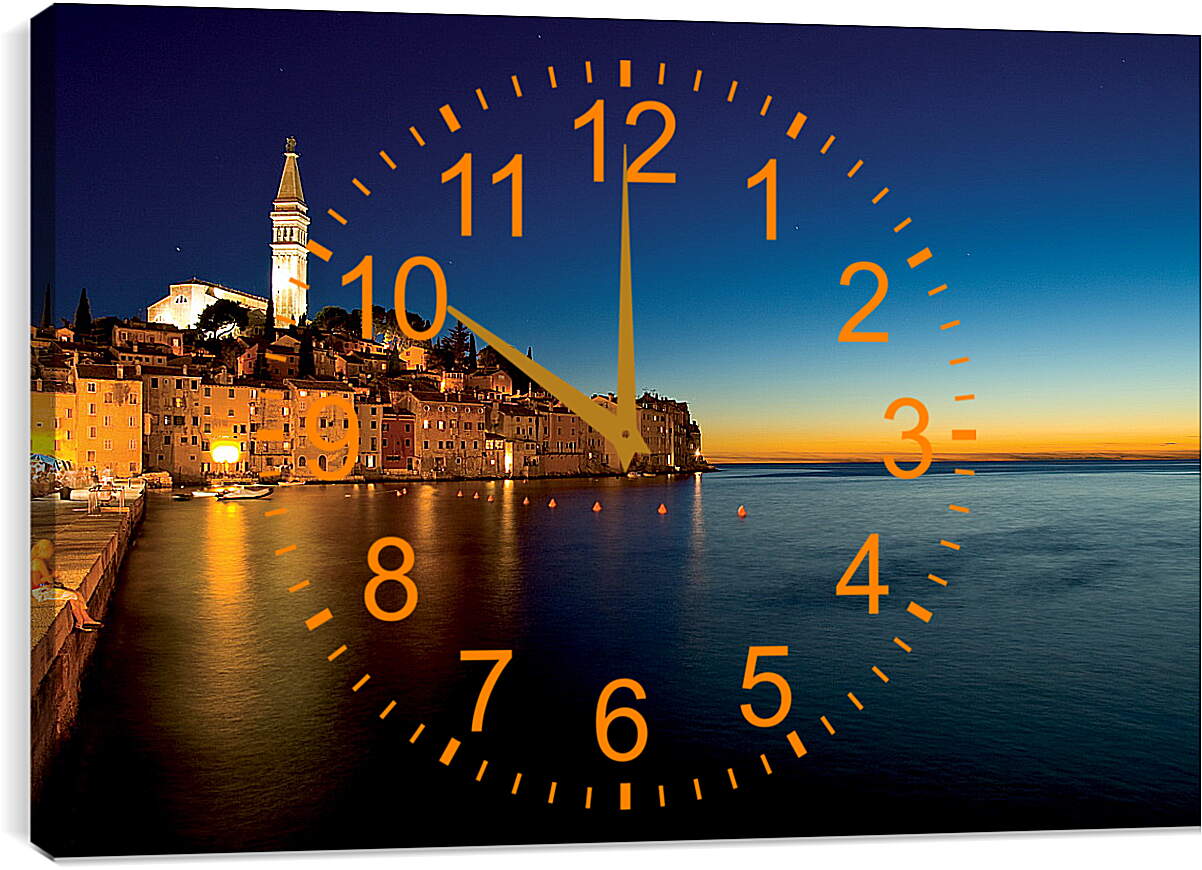 Часы картина - Хорватия после заката
