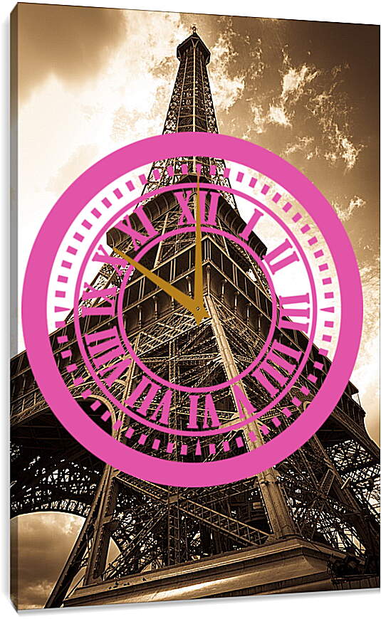 Часы картина - Эйфелева Башня Париж
