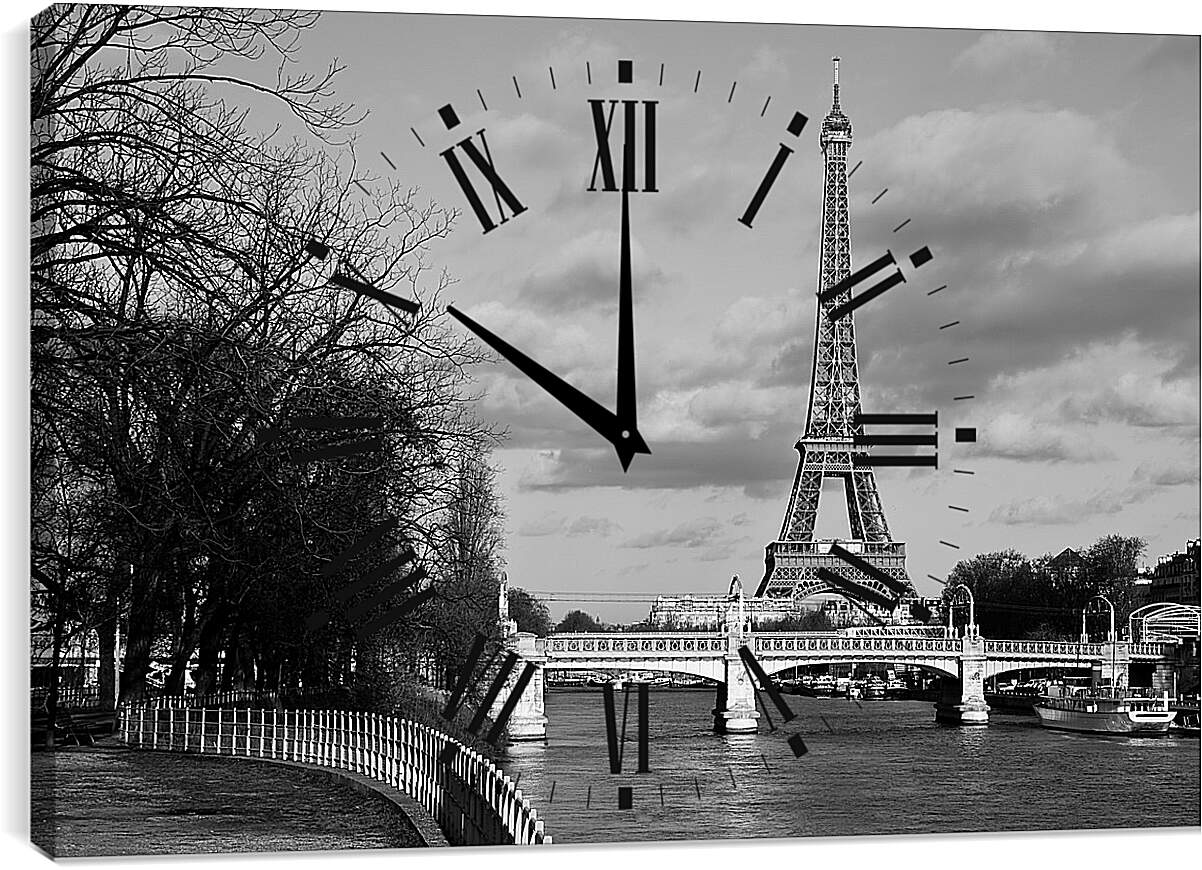 Часы картина - Париж