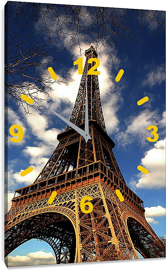 Часы картина - Эйфелева башня Париж
