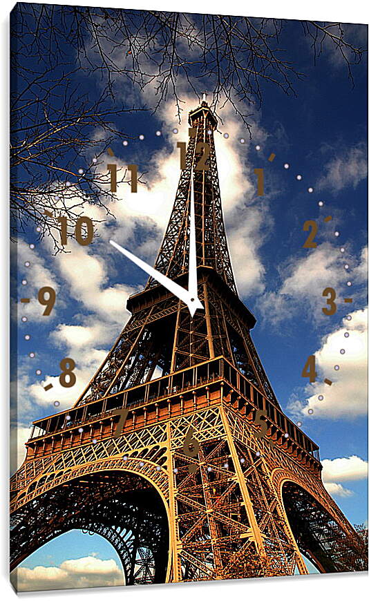 Часы картина - Эйфелева башня Париж
