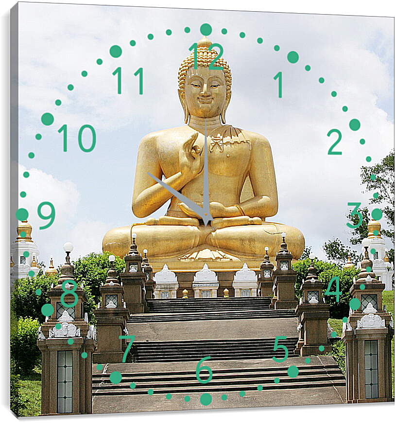 Часы картина - Статуя Будды
