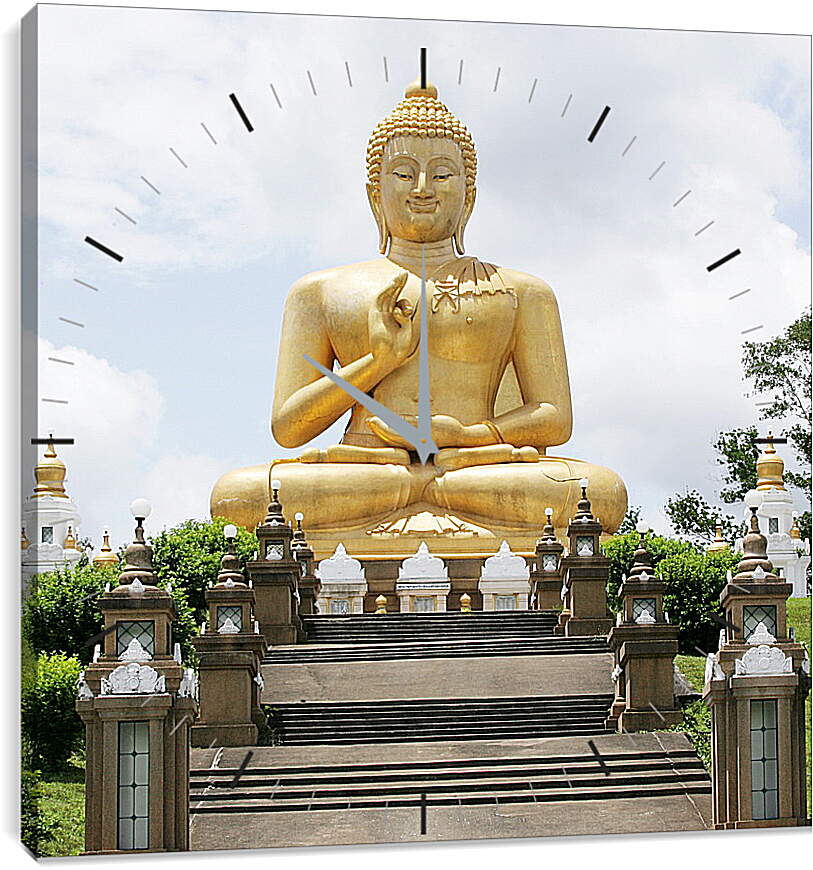 Часы картина - Статуя Будды
