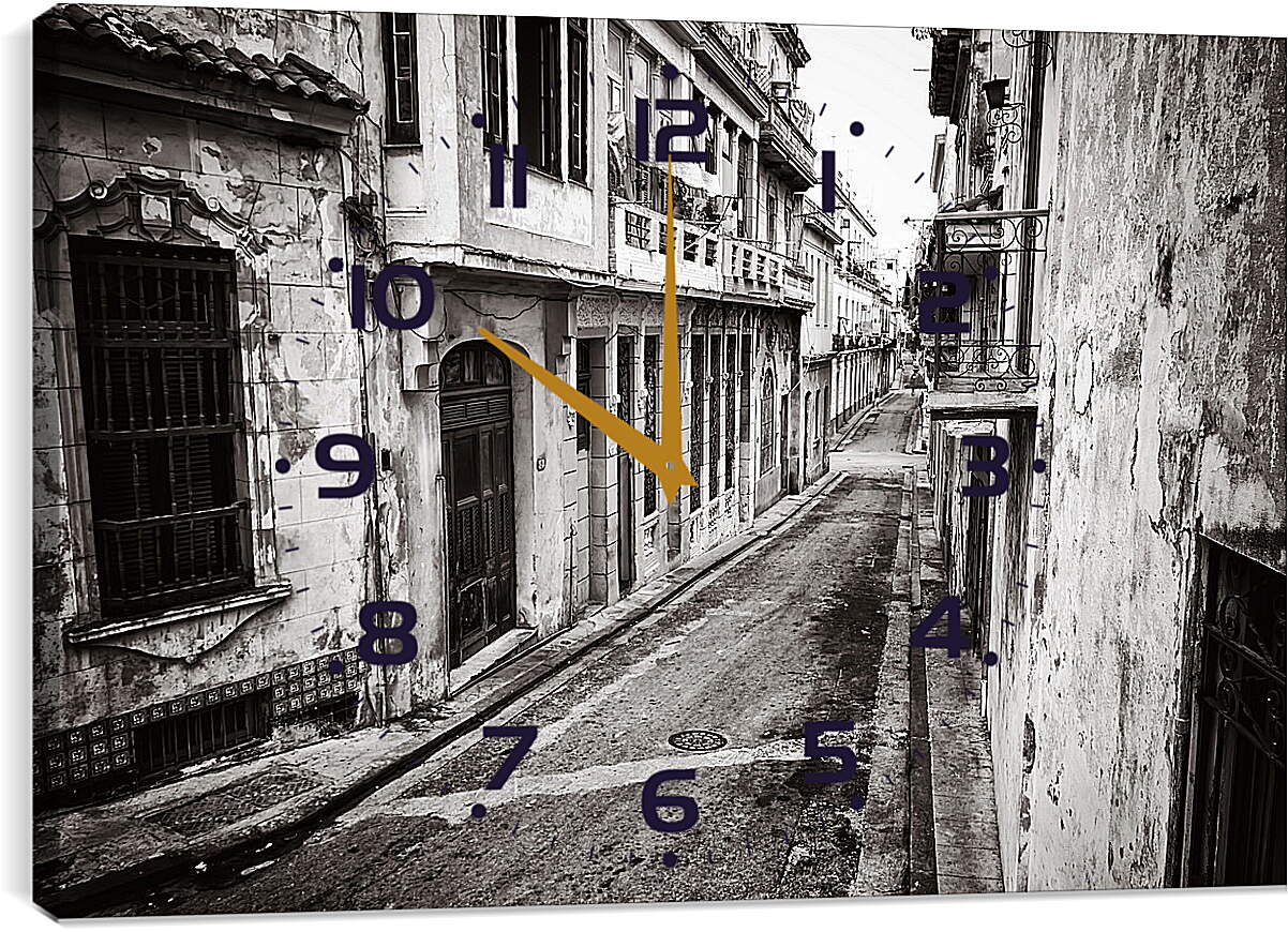 Часы картина - Улица Гаваны