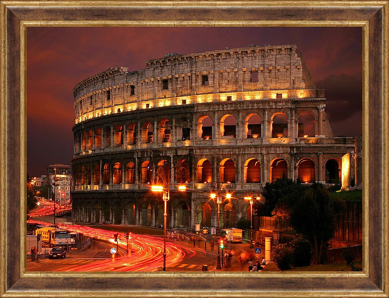 Картина в раме - Рим. Колизей.