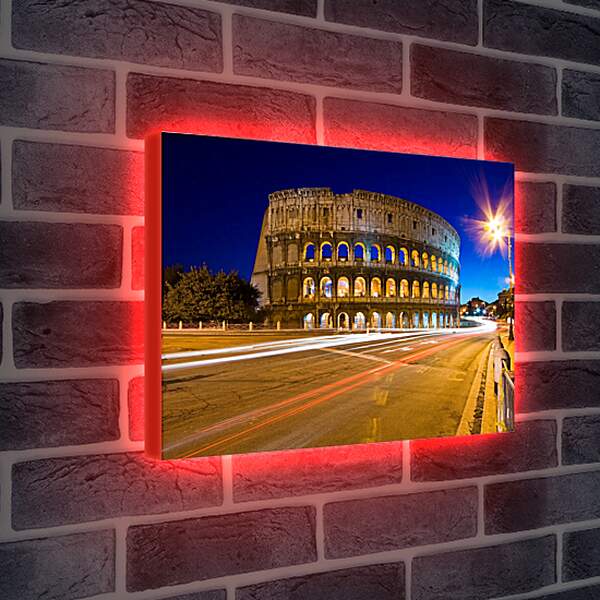 Лайтбокс световая панель - Колизей ночью
