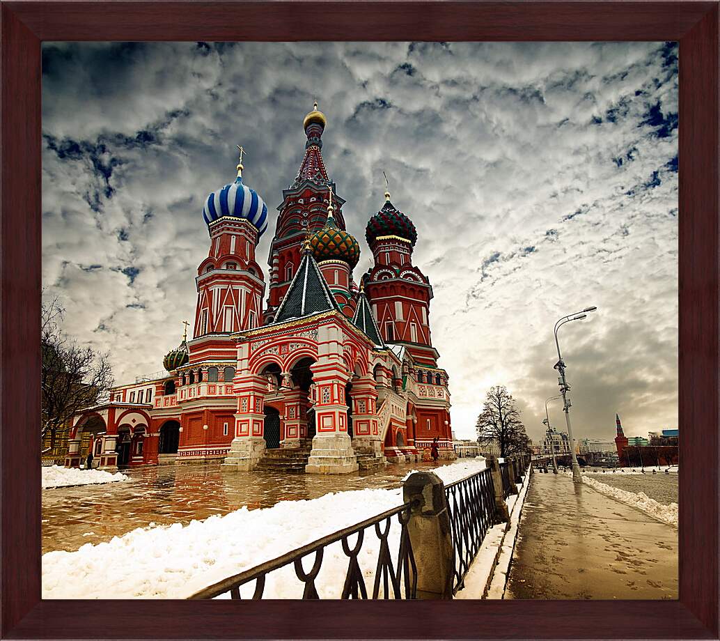 Картина в раме - Москва Храм
