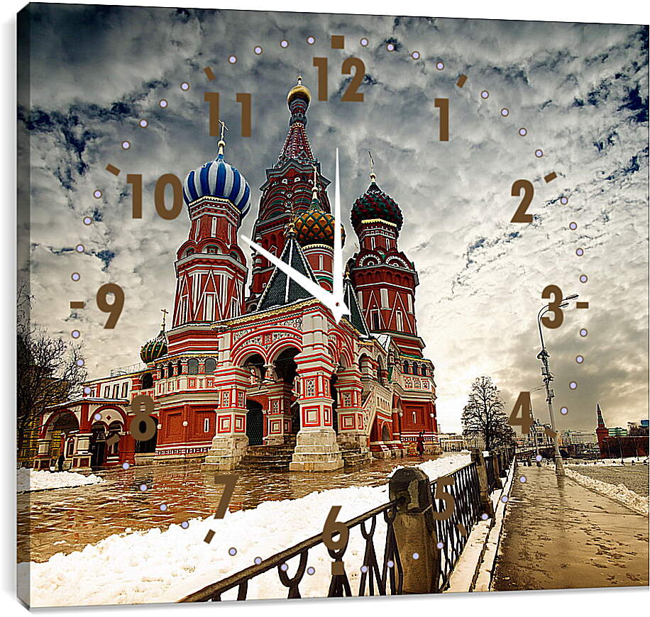 Часы картина - Москва Храм
