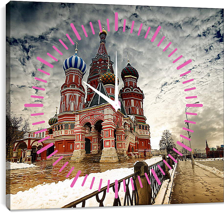 Часы картина - Москва Храм
