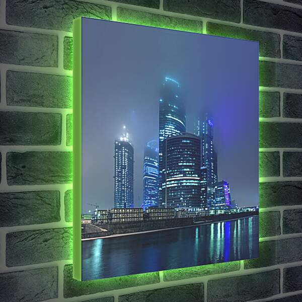 Лайтбокс световая панель - Москва-Сити