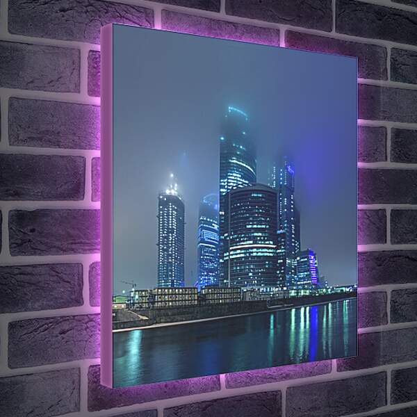 Лайтбокс световая панель - Москва-Сити
