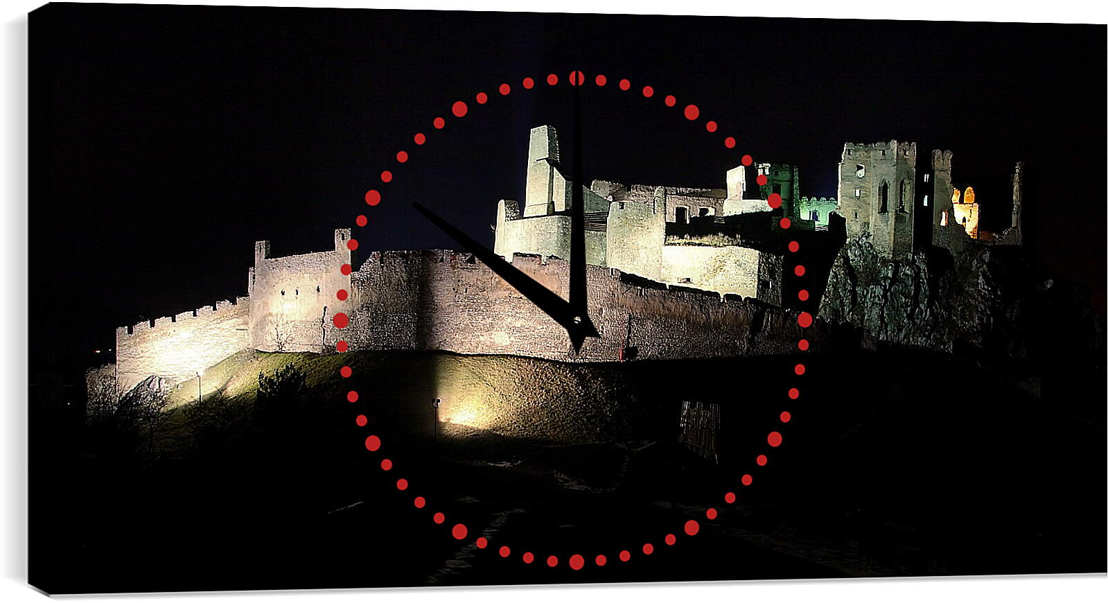 Часы картина - Замок ночь
