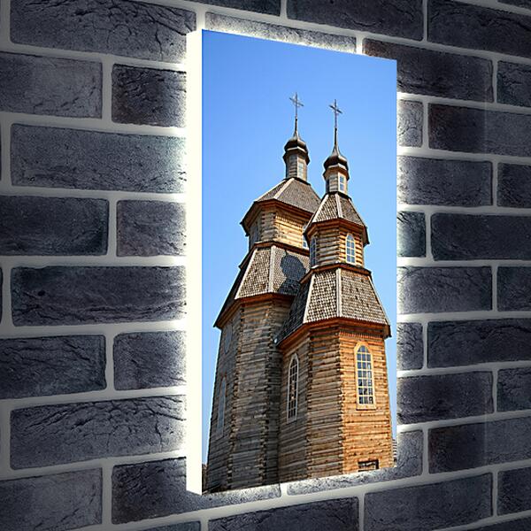 Лайтбокс световая панель - Деревянная церковь Украина
