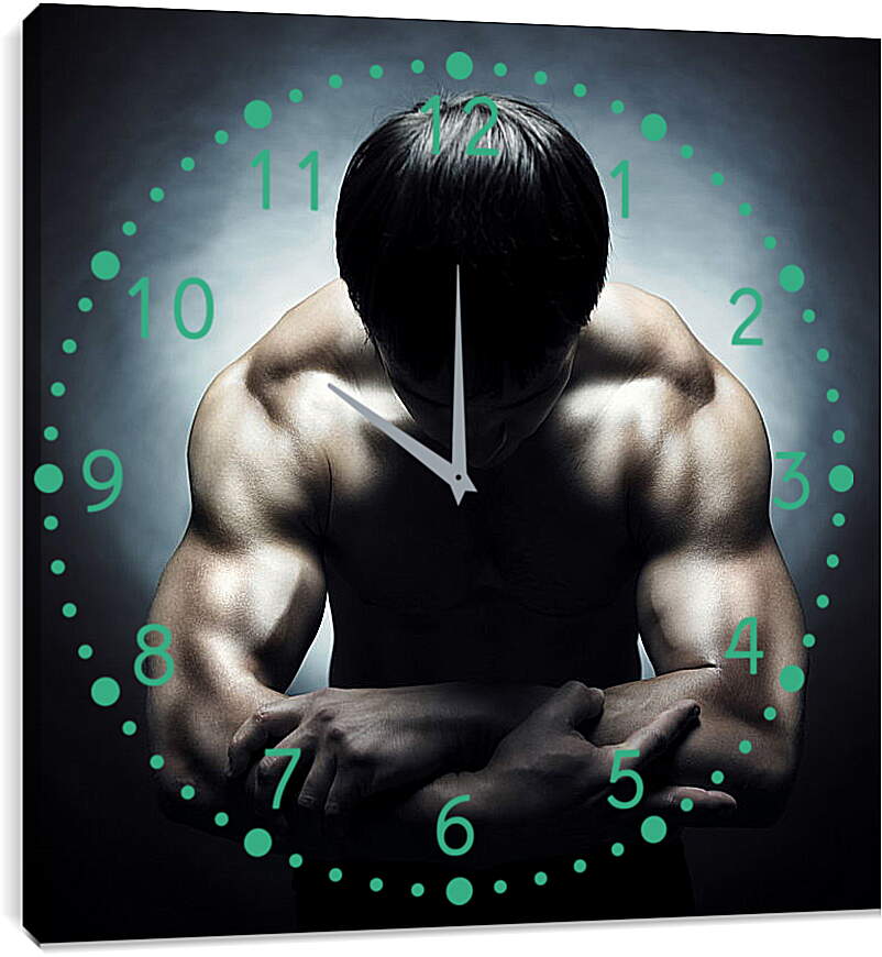 Часы картина - Мышцы атлета