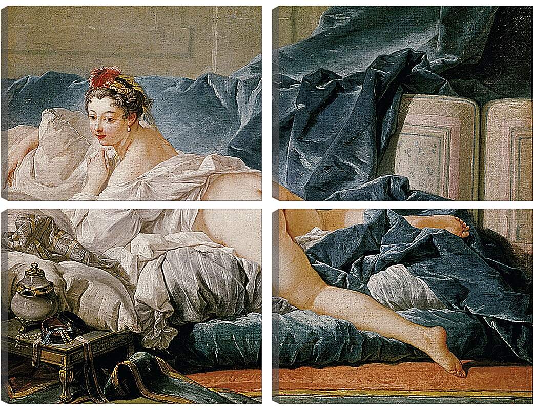 Модульная картина - Портрет 15 летней Луизы о Мёрфи. Франсуа Буше