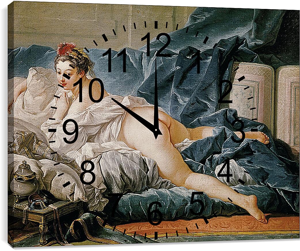 Часы картина - Портрет 15 летней Луизы о Мёрфи. Франсуа Буше