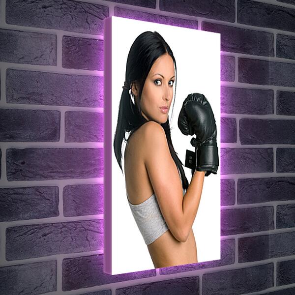 Лайтбокс световая панель - Милая боксерша
