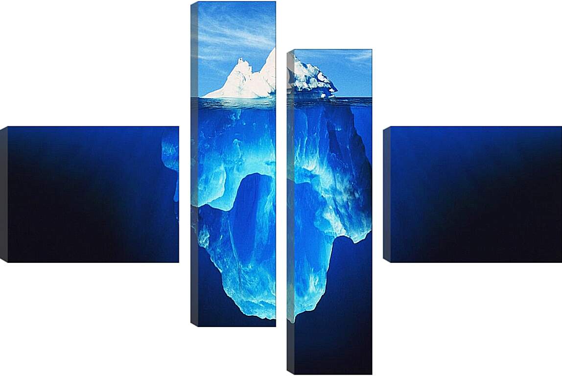 Модульная картина - Айсберг под водой